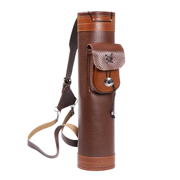 

Cow Leather Hunting Archery Quiver Arrow Holder Storage Shoulder Bag Tube Camping Hiking Arrow Storage Tube