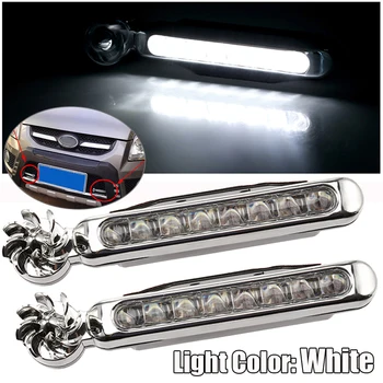 

2Pcs Universal Wind Energy 8 LED Head Lamp Wind Power Car Daytime Running Light