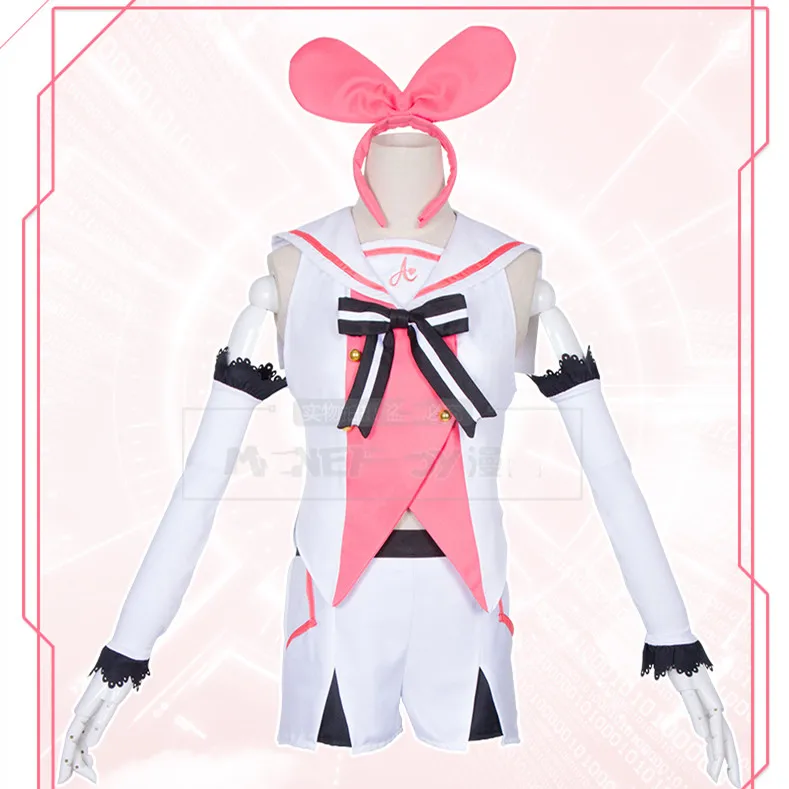 Vtuber Costume Kizuna AI Cosplay Popular Virtual Youtuber for Women Outfit Stocking Full Set |