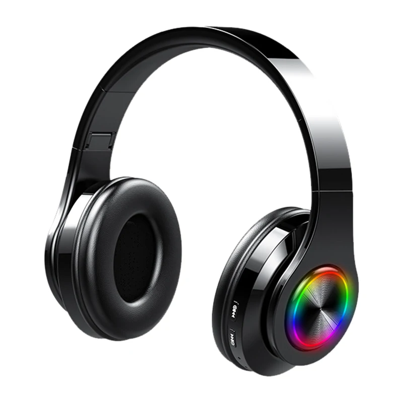 T6 Wireless Sports Bluetooth 5 0 Headphones with Mic Foldable Active Noise Head Mounted Stereo HIFI Earphone Wireless