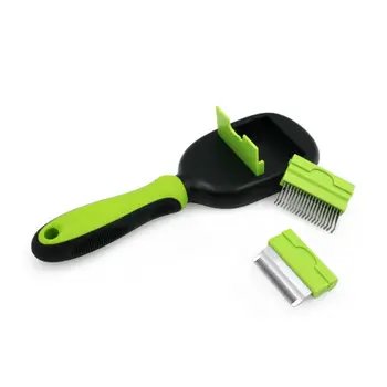 

Pets Cleaning Beauty Brush Set Stainless Steel Knot Comb Bath Massage Brushes