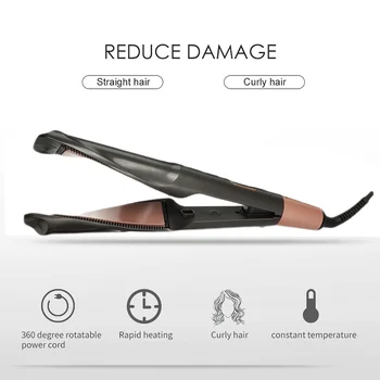 

Professional Hair Curling Iron Hair Curler 2 in 1 Hair Straightener Wet And Dry Flat Irons Tourmaline Ceramic Styling Tools