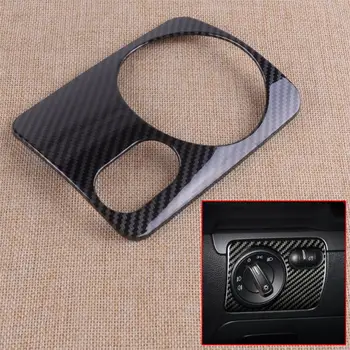 

DWCX ABS Carbon Fiber Black Car LHD Front Headlight Switch Cover Trim Fit for VW Golf 6 MK6 GTI 2008 2009 2010 2011 2012