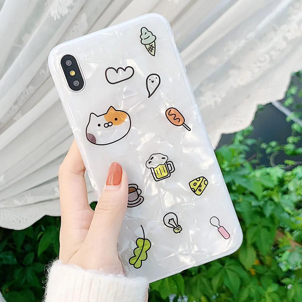 KISSCASE милый мультяшный Чехол-ракушка для телефона iPhone XS Max X XR 8 7 6 6S Plus задняя крышка