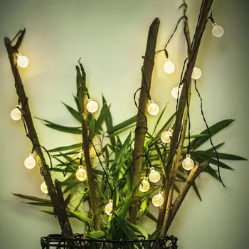 

Solar Lawn Lights LED Crystal Bubble Ball Strip Light Outdoor Waterproof Wire Lights Christmas Decoration Lights