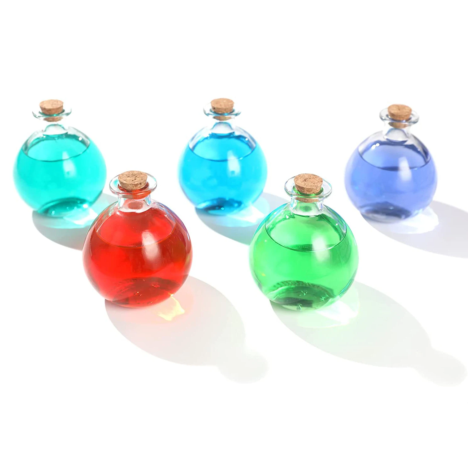 250ML Round Glass Spherical Bottles with Corks Large Bottles for Costume Props, Bath Salts, DIY Crafts & Decorative Bottles 3