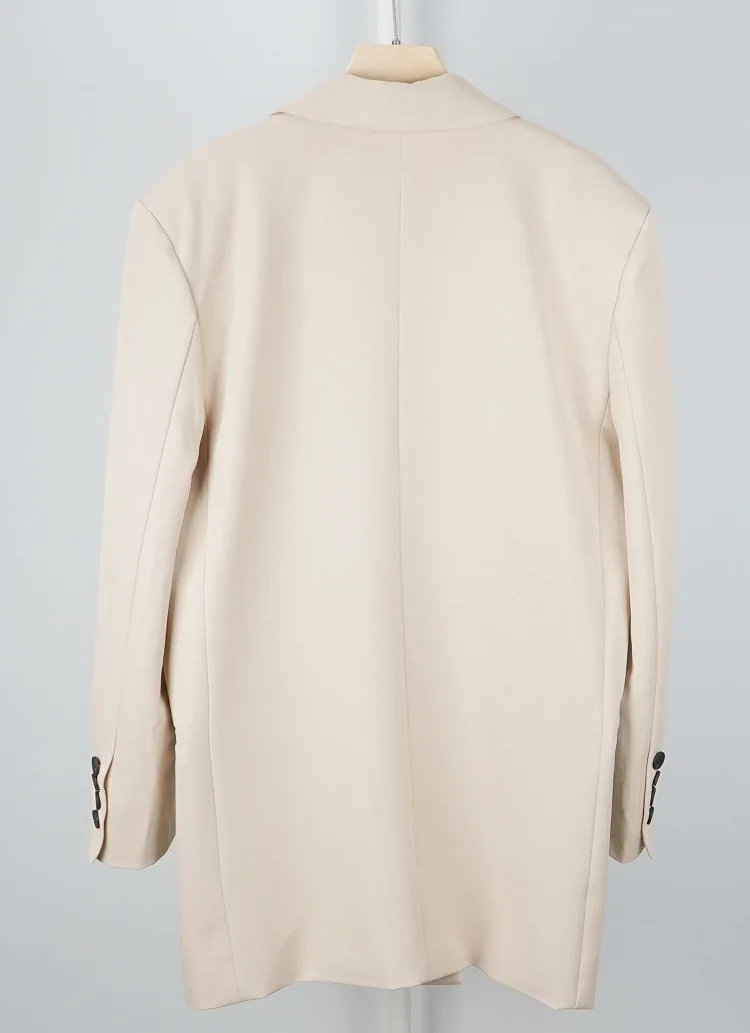 Women Blazer Notched Collar Double Breasted Female Jacket Suits Coat Fashion Outwear Spring Autumn
