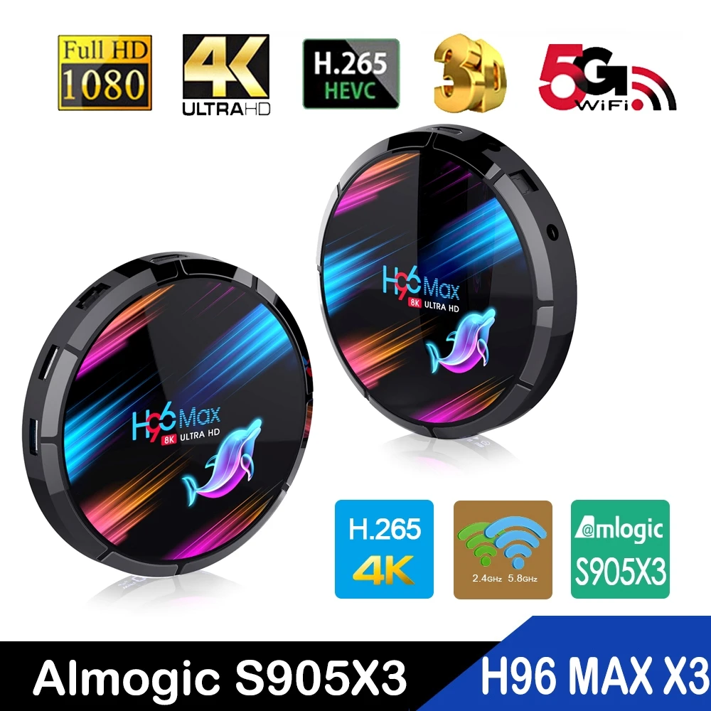 H96 MAX S905X3 Smart tv Box Android 9 0 4 Гб ОЗУ 32 64 ПЗУ медиаплеер 4K голосовой помощник Google Netflix H96MAX