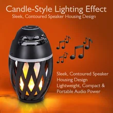Bluetooth Динамик USB светодиодные лампы с эффектом пламени на открытом воздухе Портативный светодиодные лампы с эффектом пламени атмосфера лампа стерео Динамик Открытый Кемпинг НЧ-динамик мини