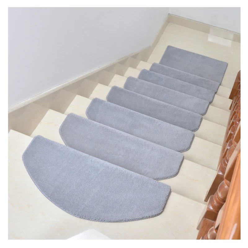 

DD New European-style cotton wool anti-skid, dustproof, sound-proof, pure color, non-glue, self-adhesive arc staircase footpad