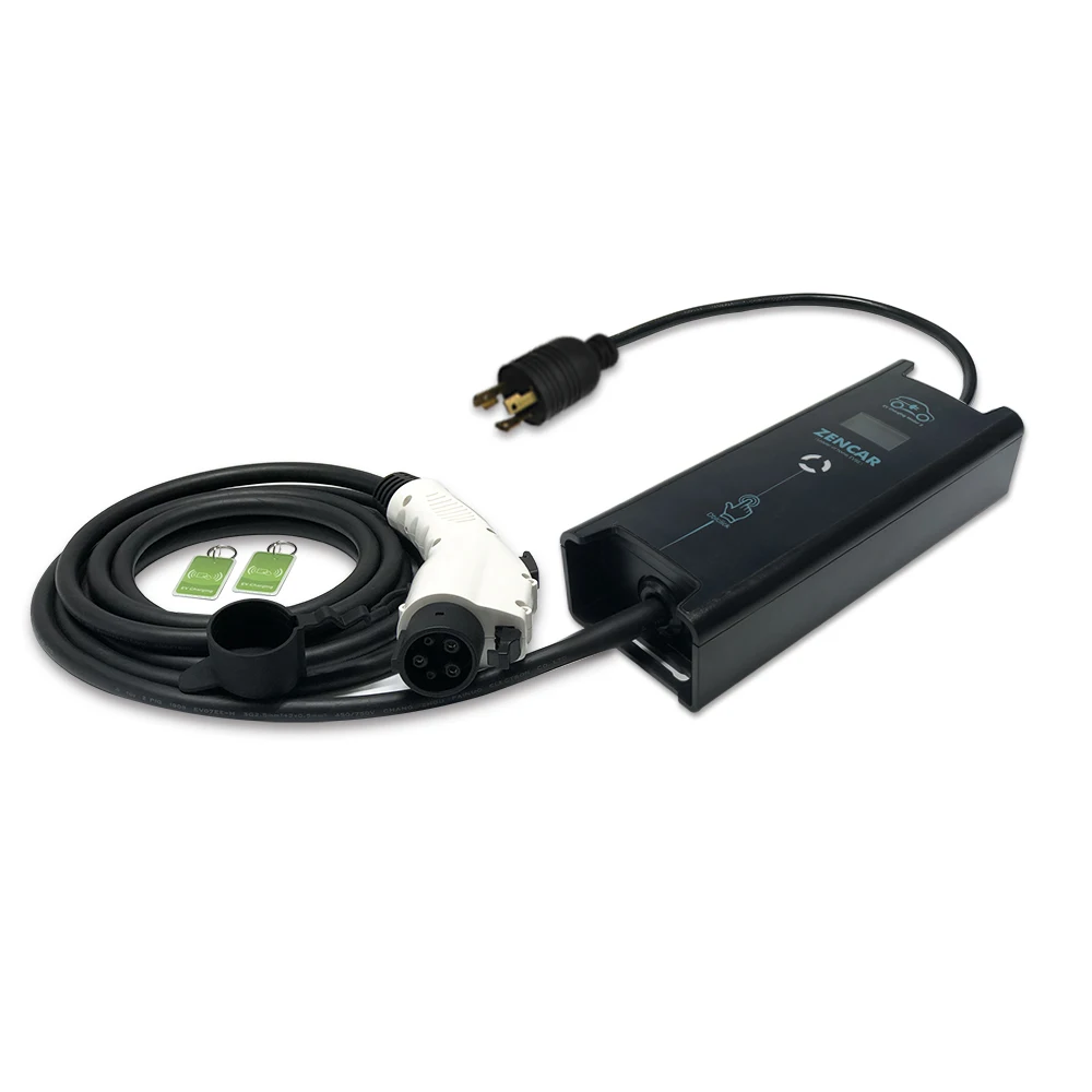 

home smart level 2 ev charger Zencar 16A evse controller with type 1 L6-30 connector