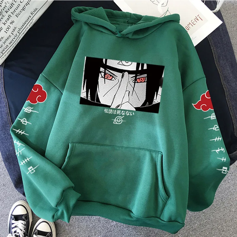 Толстовка Uchiha Itachi в стиле хип-хоп пуловеры с японским аниме Акацуки топы