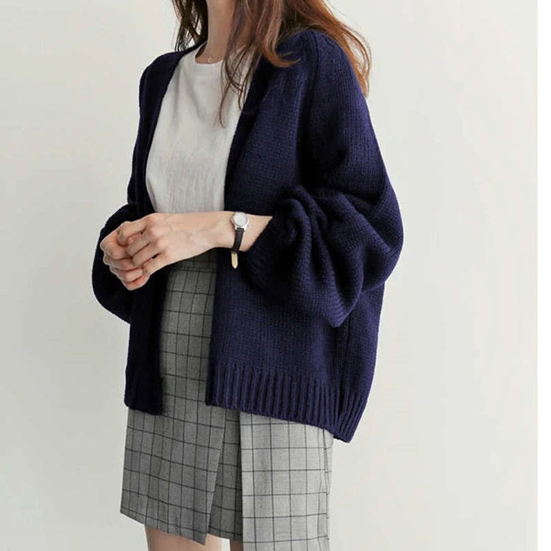 Price Short Cardigan Women Sweater Crop Knitted Fall Girl Vintage 2019 Winter Jacket Korea Loose Casual Thick Warm Sweaters Student