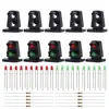 JTD21 10 sets HO scale Target Faces With 2 LEDs Red/Green 1:87 Railway Dwarf Signal HO Scale 2 Aspects