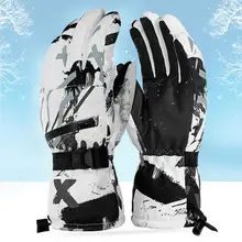 Нескользящие перчатки, зимние перчатки с сенсорным экраном, лыжные перчатки для мужчин и женщин, мотоциклетные уличные принадлежности для бега и велоспорта