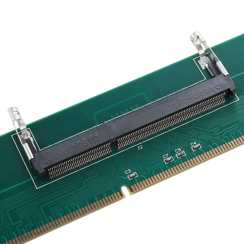 DDR3 Laptop SODIMM to Desktop DIMM RAM Adapter Expansion Card PC Memory Connector Card 204-Pin Interface Mayitr
