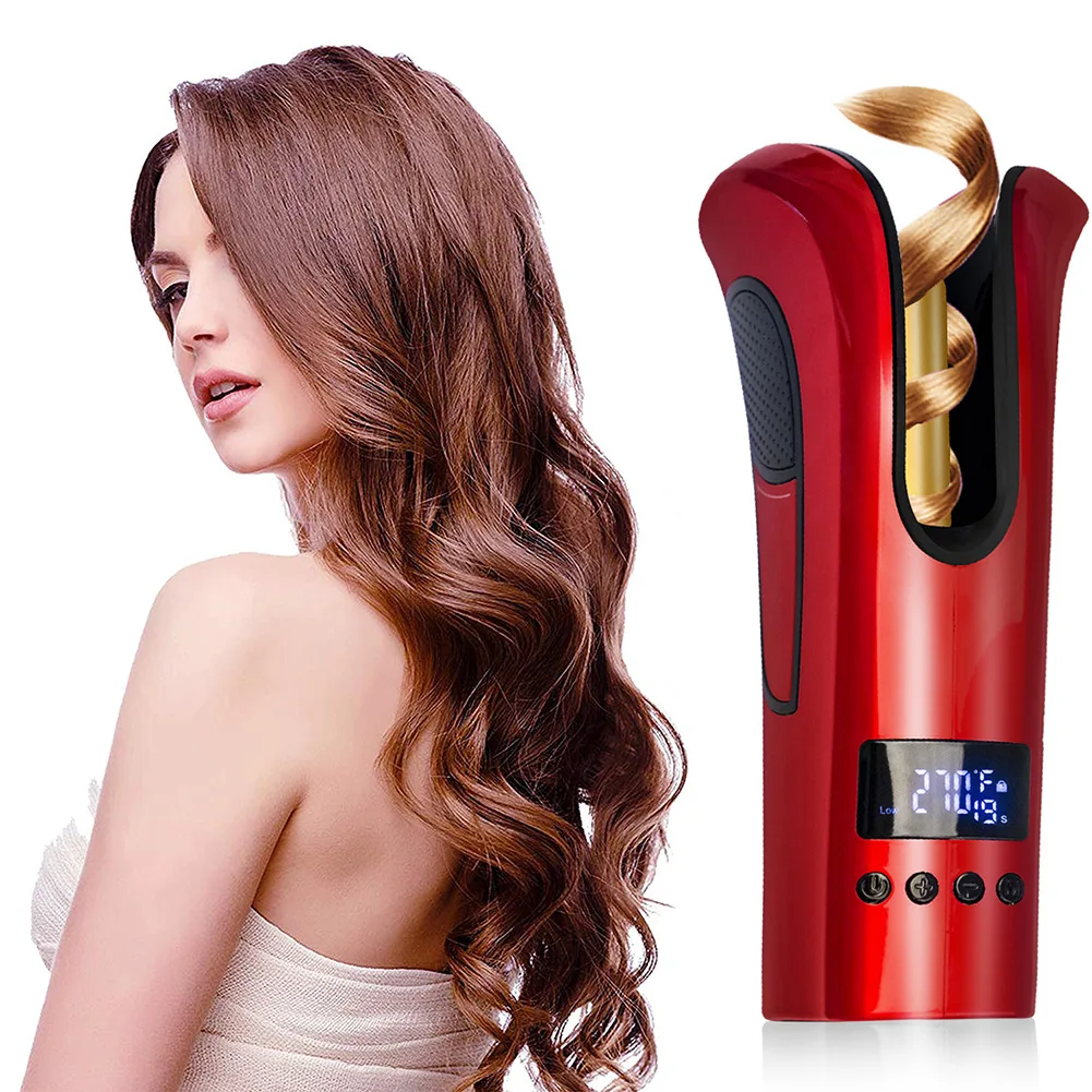 Rizador de pelo en espiral, ondulador de cabello, plancha, pantalla LED de  temperatura, núcleo de cerámica, estilizador de cabello eléctrico -  AliExpress Belleza y salud