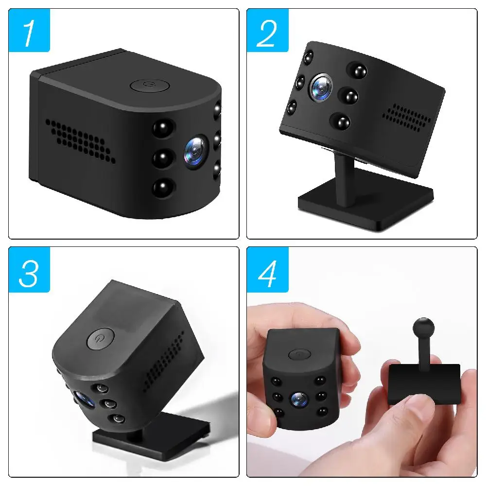 Новая WiFi 1080P HD мини-камера инфракрасного ночного видения Обнаружение движения микро камера 360 градусов широкоугольная дистанционная беспроводная камера