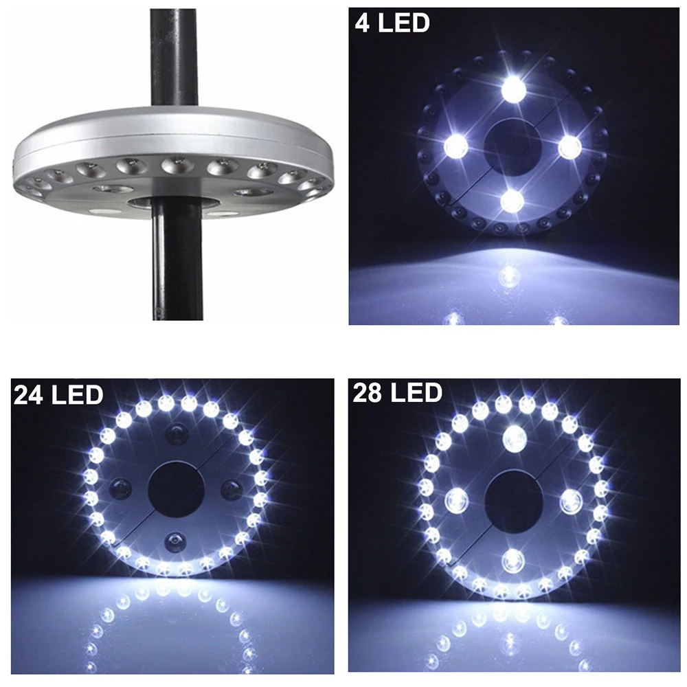 28 светодиодов свет зонтик лампа 4* AA батарея питание многофункциональный портативный садовый свет 3 режима беспроводной ремень крюк кемпинг свет