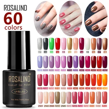 

ROSALIND Nail Polish For Gel Nails Extension Polish Soak off UV Semi Permanent LED Manicure Hybrid Nail Polish Gel Varnishes