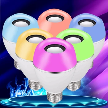 

New LED Music Bulb Smart Bluetooth Colorful Music Bulb 24-Key Wireless Remote Control Wake-Up Lamp