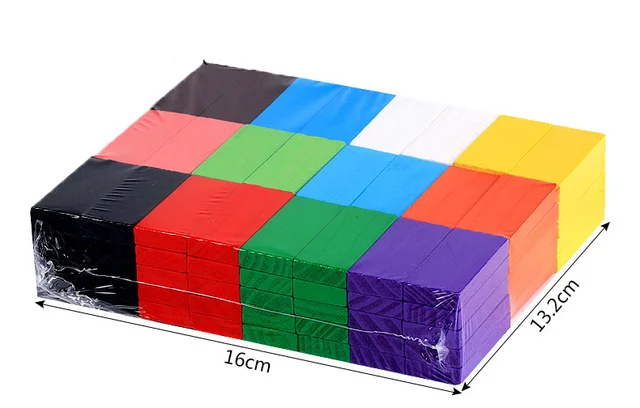 120pcs domino blocks color sorting toys rainbow building blocks dominoes blocks set  montessori wooden educational toys for kids 5