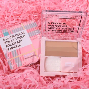 

NEW Beauty Glazed 3 Colors Bronze Palette Highlighter Shimmer Eyeshadow Powder Makeup Tool