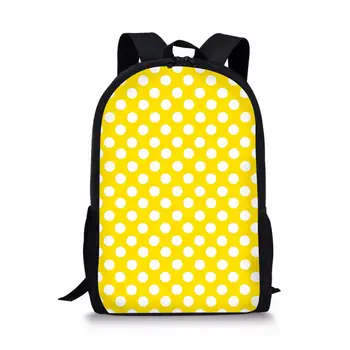 

HYCOOL Schoolbag for Teen Kids Colorful Polka Dot Print Primary School Student Book Bag Outdoor Hiking Backpack for Boy Girl