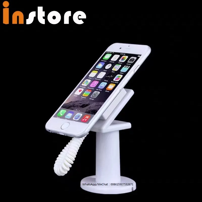 10 Pcs Mobile Phone Retail Shop Anti Theft Holder Cell Phone Display Security Retractable Stand With Adhesive Sticker