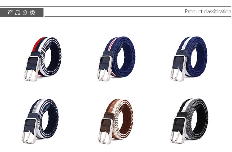 2021Men Frauen Neue Design Vier Jahreszeiten Trend Elastische Gürtel Leinwand Mode Pin Schnalle Stricken Student Und 3 farbe Jeans Zubehör – Detail 9