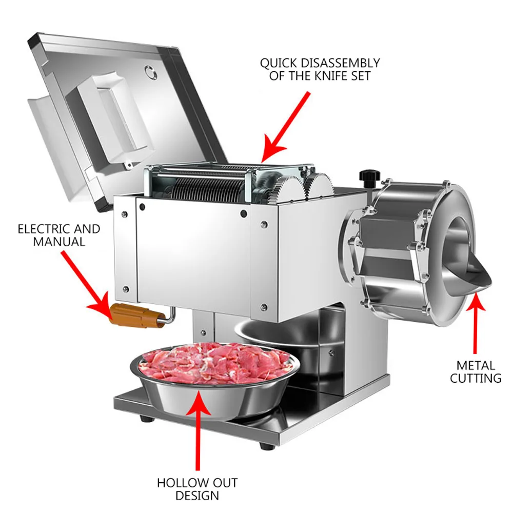 Electric Meat Slicer Household Stainless Steel Meat Grinder Commercial Automatic Fish Cutter Fillet Shredded Vegetable Cutter 1pcs welding gauge key pocket gauge 2 piece weld inspection ruler stainless steel wear resisting fillet welding joint