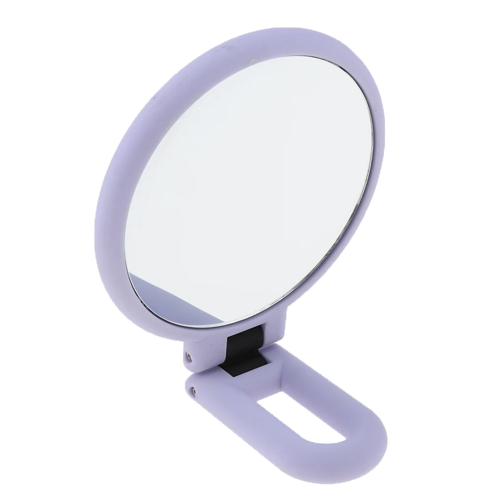 Folding Hand Held Mirror with 2x/3x/15x Magnification & True Image, Travel Countertop Makeup Shaving Mirror 