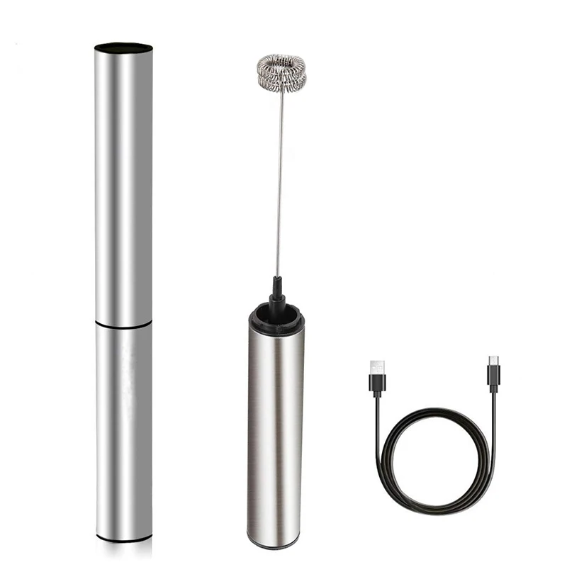 

Electric USB Charging Egg Beater Handheld Milk Coffee Frother Drink Mixer rechargeable egg beater kitchen accessories
