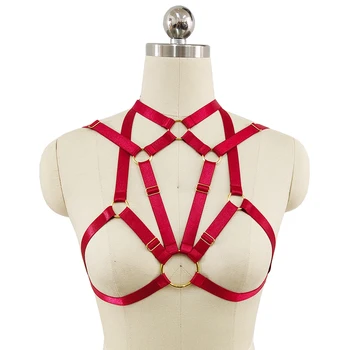 

THE red Warm and generous bra women sexy bra bound collection of exotic use cage womem bongage structure design more harness