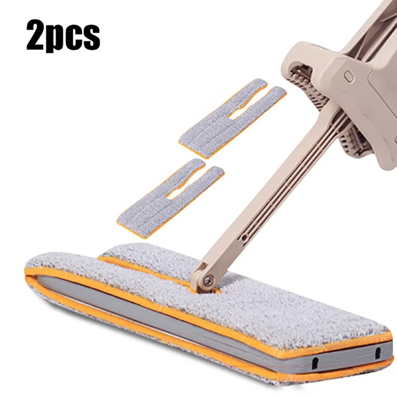 A Microfiber Replace Cloth Double Sided Non Hand Washing Flat Mops Cleaning Mop Cloth Flipping Mop Cloth Cleaning Tools - Color: A