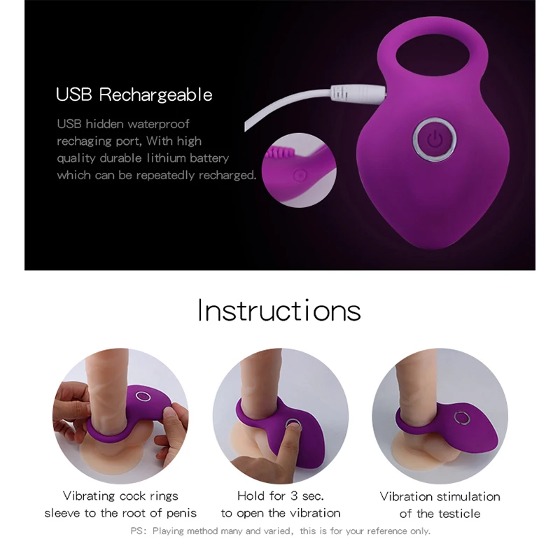 HipBao Cock Ring Male Vibrate Penis CockRing Vibrator Clitoris Stimulate Delay Ejaculation Sex Toy for Couple Men Adult Product