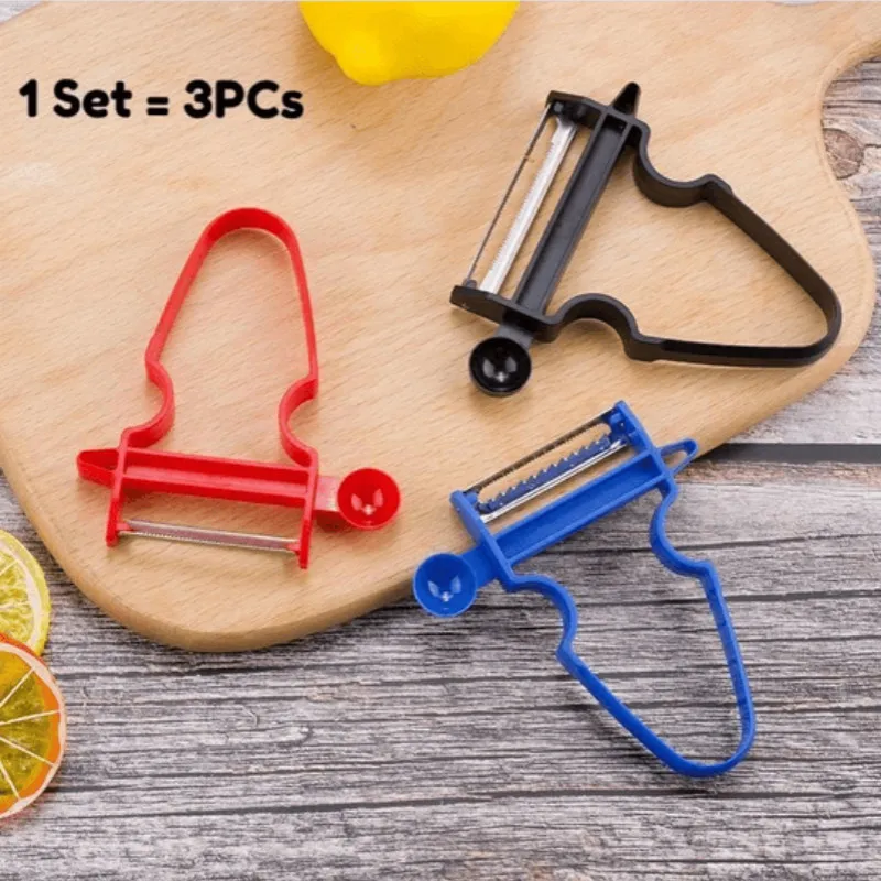 Супер костюм из трех предметов очистки фруктов и овощей Slicer измельчитель нож для