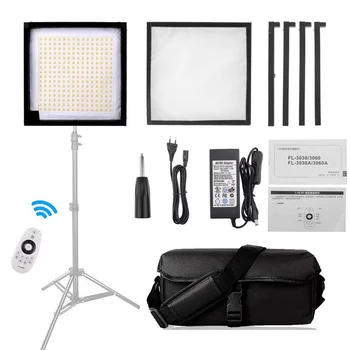 

FL-3030 LED Video Light 30x30cm Fabric Light Handheld Photography Lamp Studio Lamp Foldable 5500K CRI90 with Remote Control