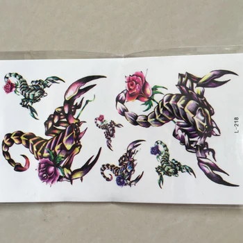 

10pc 3D Sexy Men Women Temporary Flash Tattoo Arm Shoulder Stickers Rose and Scorpions Tattoos Arm Makeup Waterproof Fake Tattoo