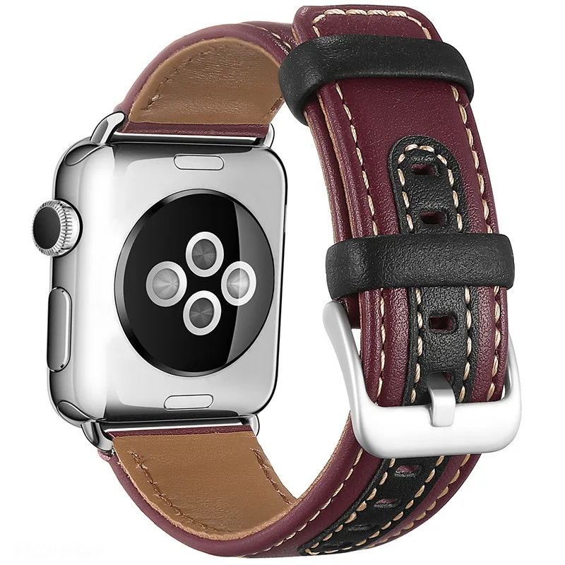 Кожаный ремешок для часов Apple Watch, итальянский ремешок из натуральной телячьей кожи, 38 мм, 40 мм, 42 мм, 44 мм, iWatch Series 5, 4, 3, 2, 1, ремешок из мягкой кожи
