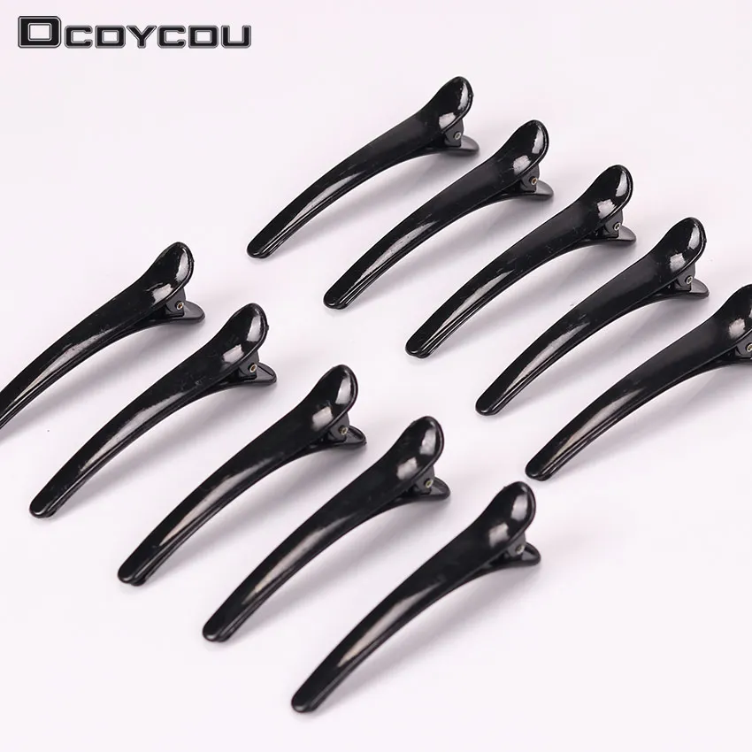 Hair-Clip Styling-Tools Salon Alligator Professional Plastic Black Single DIY 10PCS Prong