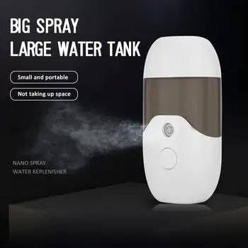 

2 Colors Nano Spray Water Meter USB Charging Portable Handheld Face Cleaning Mist Humidifier 50mm Deep Moisturizing Steamed Face