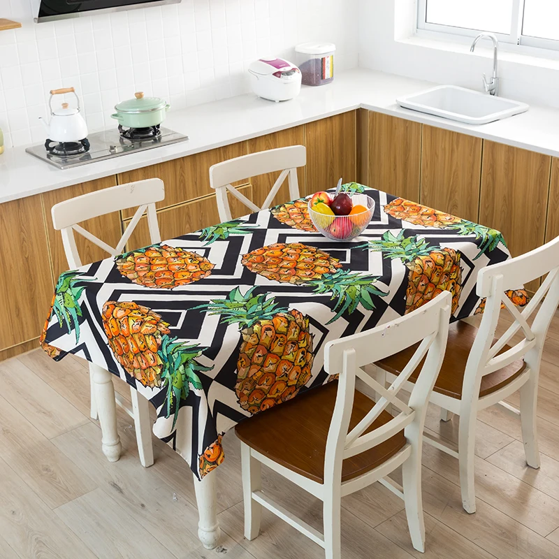 Fruit Banana Pineapple Plant Cactus Potted Tablecloth Kitchen Dining Table Decorations Home Rectangular Party Table Cover Tablecloths Aliexpress