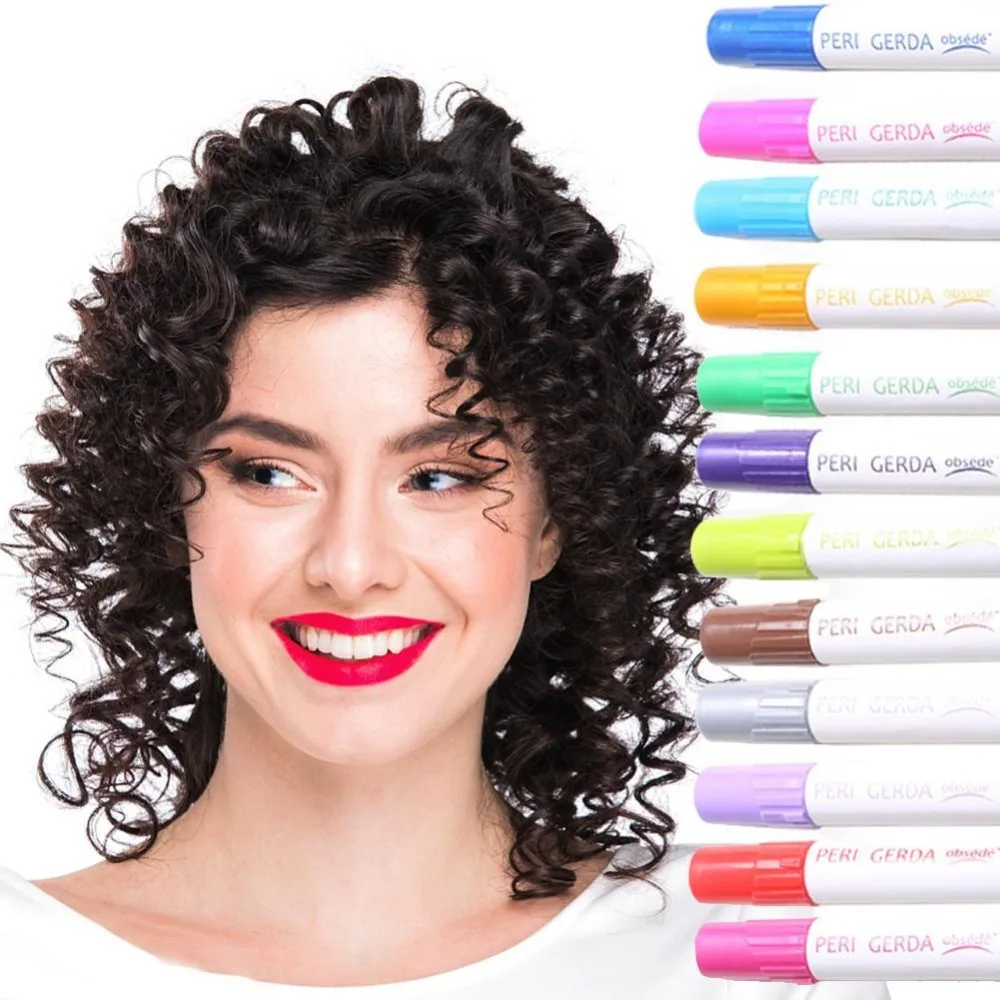 Профессиональная краска для волос, карандаш, мел, ручка, цвет волос, одноразовая Временная меняющая цвет крем для ухода за волосами и укладки
