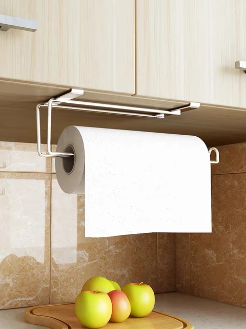 Paper Towel Holder Stainless Steel Roll Paper Shelf Hanger Porte