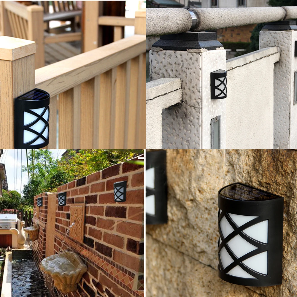 Hexagonal Solar Retro Durability UV Outdoor Aesthetic Fence Lamp Wall Lights