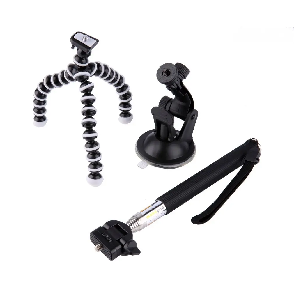 Professional  Double-Sided Adjustable Lightweight Head Chest Monopod Pole Mount Case Kit Bundle Accessories For GoPro Camera
