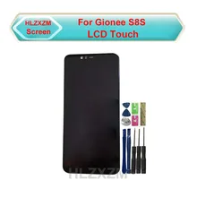 Para gionee s8s display lcd com tela de toque digitador assembléia sensor substituição com ferramentas
