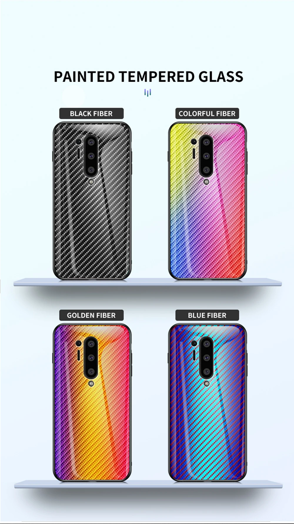XUANYAO Case 1+8 Pro One Plus 8 Case Glass Hard Cover OnePlus 8 Pro Case Silicone Soft Edge Carbon Fiber Back Cover OnePlus 8 1+ (5)