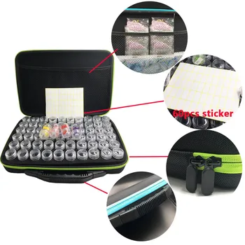 

2020 hot sale 30/60 Bottles Diamond Painting Box Accessories Tool Container Storage Box Carry Case Holder Hand Bag Zipper box